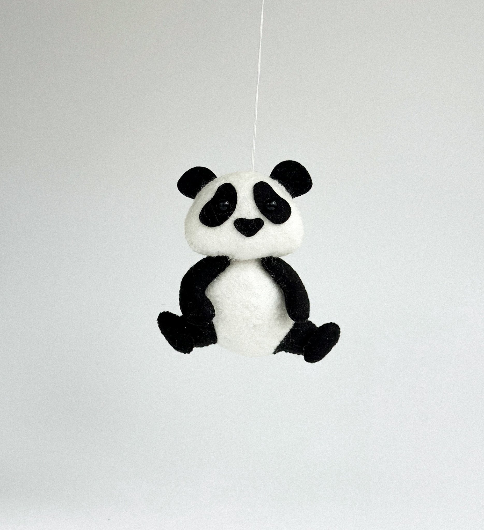 Felt Panda Ornament - WoollyFox